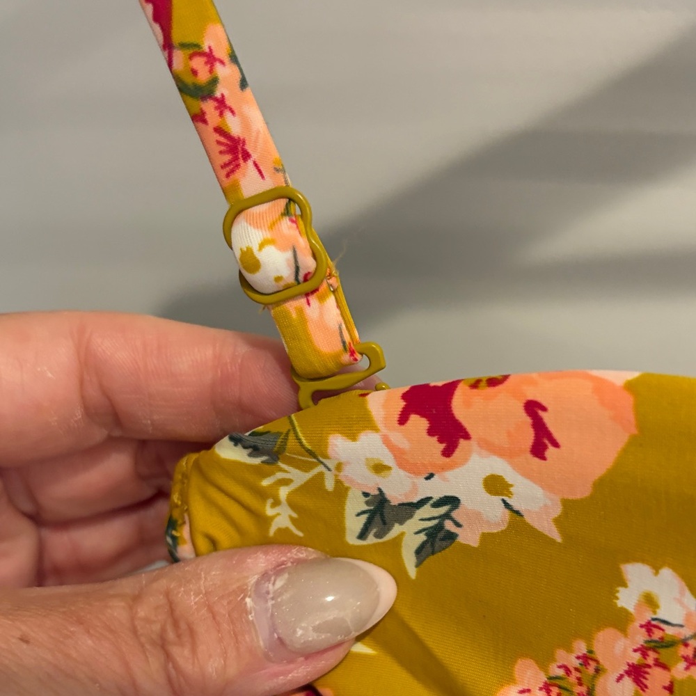 Simons Floral Mustard Swimsuit - Picture 3 of 8
